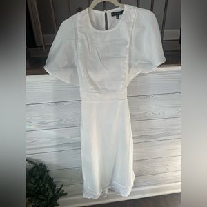 Lulus white butterfly sleeve dress small NWT